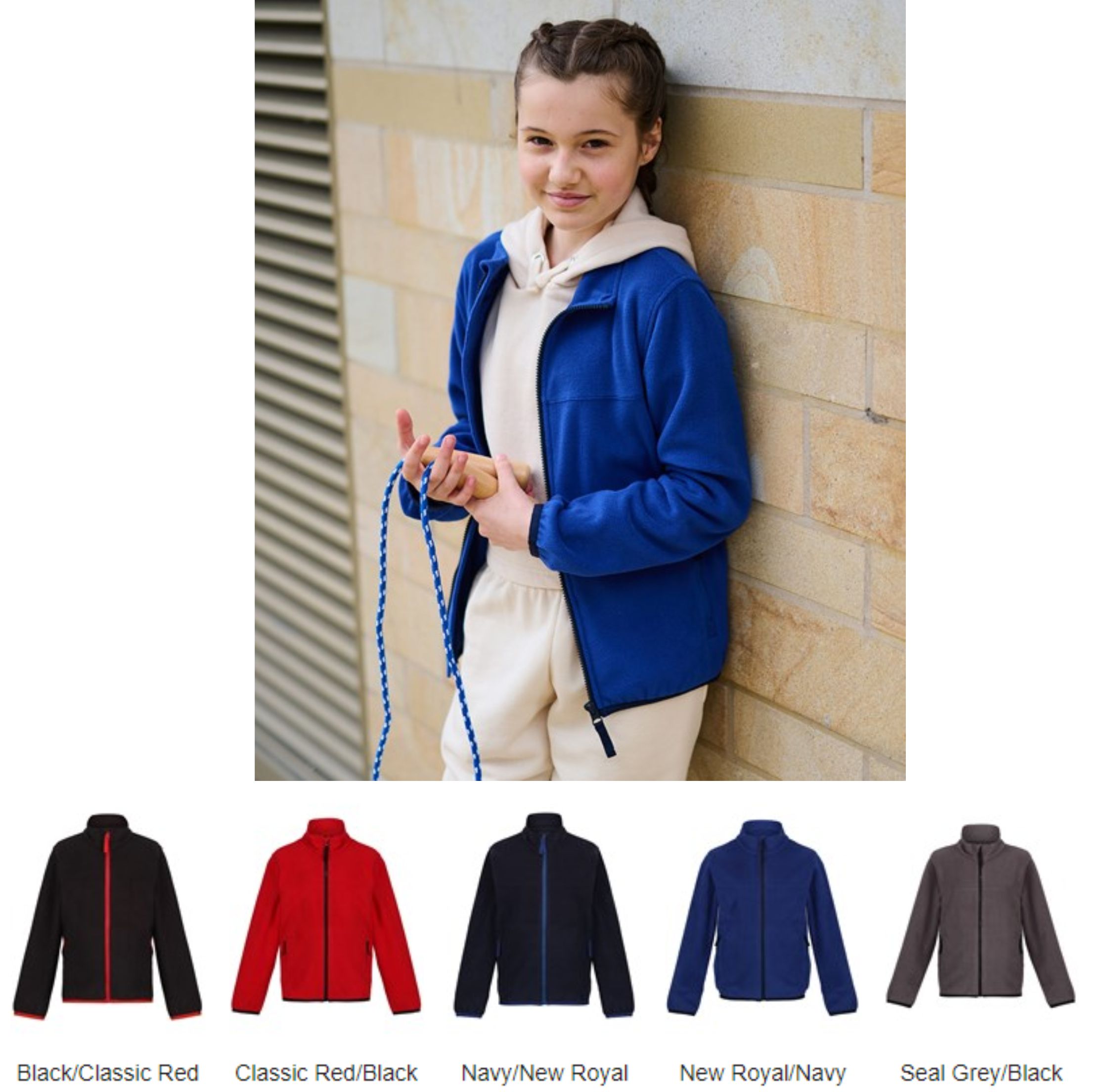 Regatta RG676B Kid's Full Zip Micro Fleece  Regatta RG676B Kid's Full Zip Micro Fleece